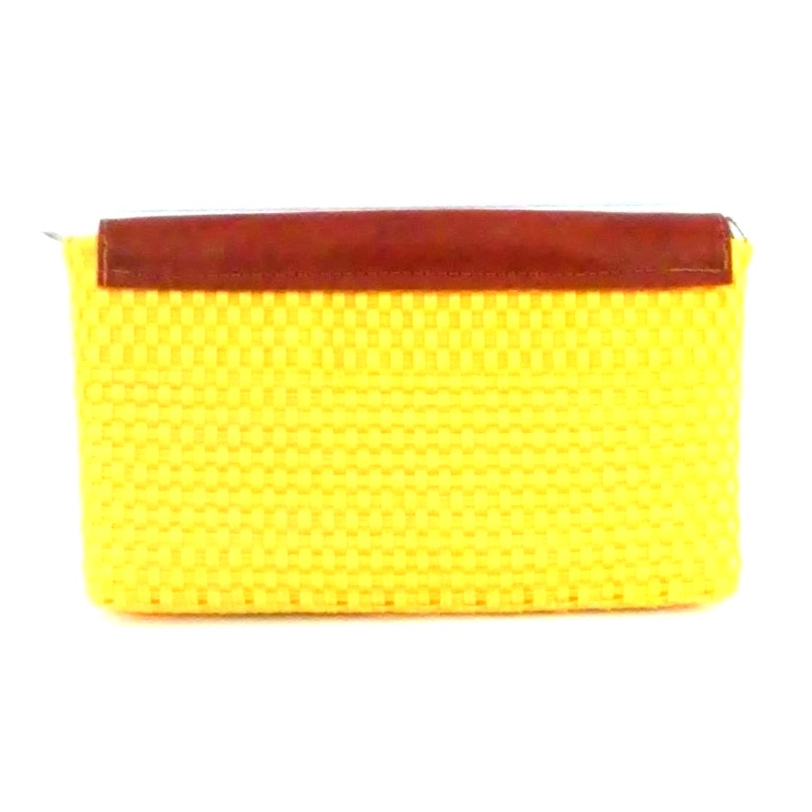 Bolsa Clutch Tejida Color Amarillo
