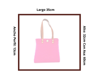 Bolsa Tote Tejida Asa de Piel Color Rosa Mexicano