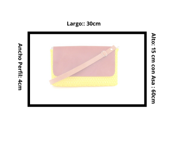 Bolsa Clutch Tejida Color Rosa Mexicano