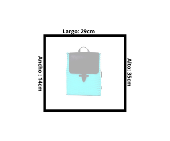 Mochila Tejida Color Azul Aqua